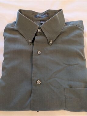 Arrow Olive Green Men's Long Sleeve Dress Shirt Size Large